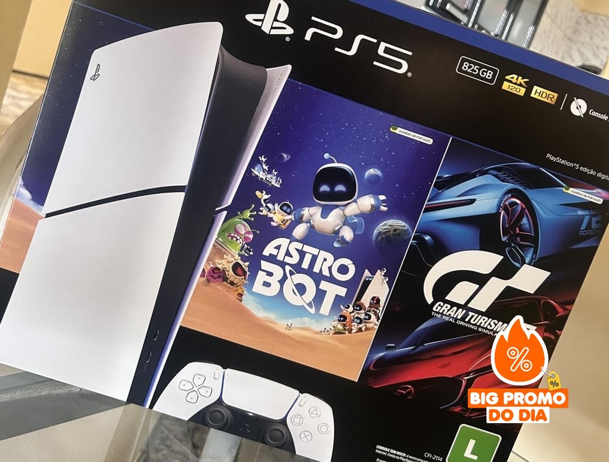 PlayStation 5 Slim Digital 825GB – Pacote ASTRO BOT e Gran Turismo 7