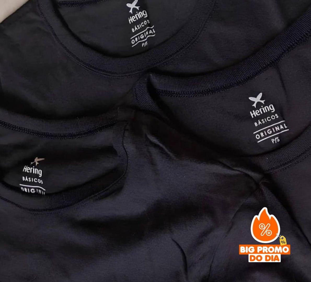 Kit 5 Camisetas Algodão Hering