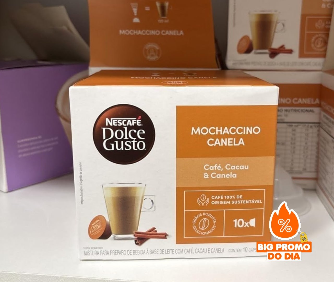 ️ 10 Cápsulas NESCAFÉ DOLCE GUSTO Mochaccino Canela