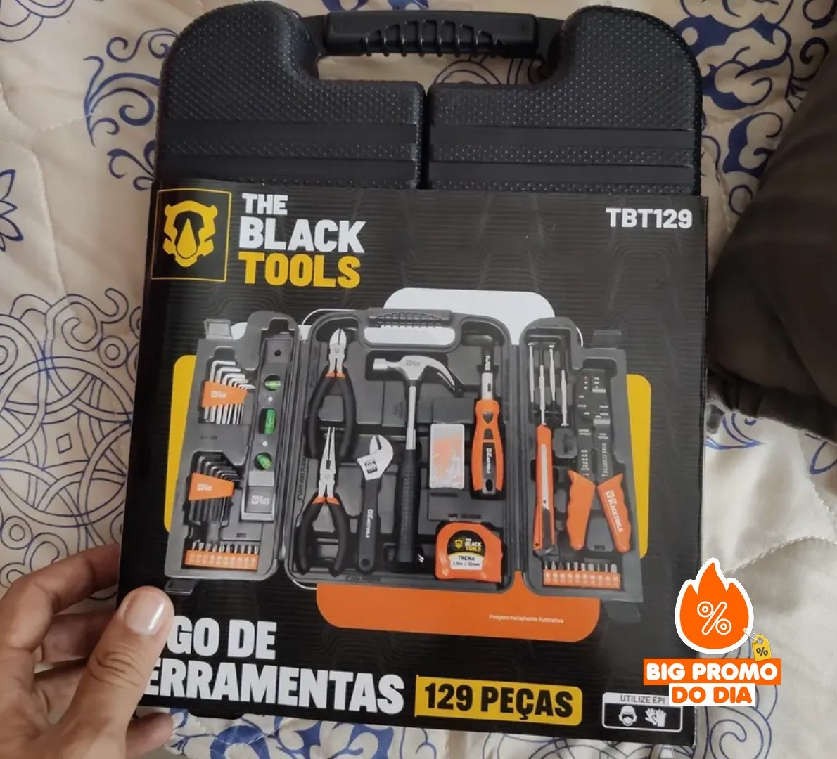 Kit Jogo Ferramentas 169 Peças Soquetes + Parafusdeira 12v