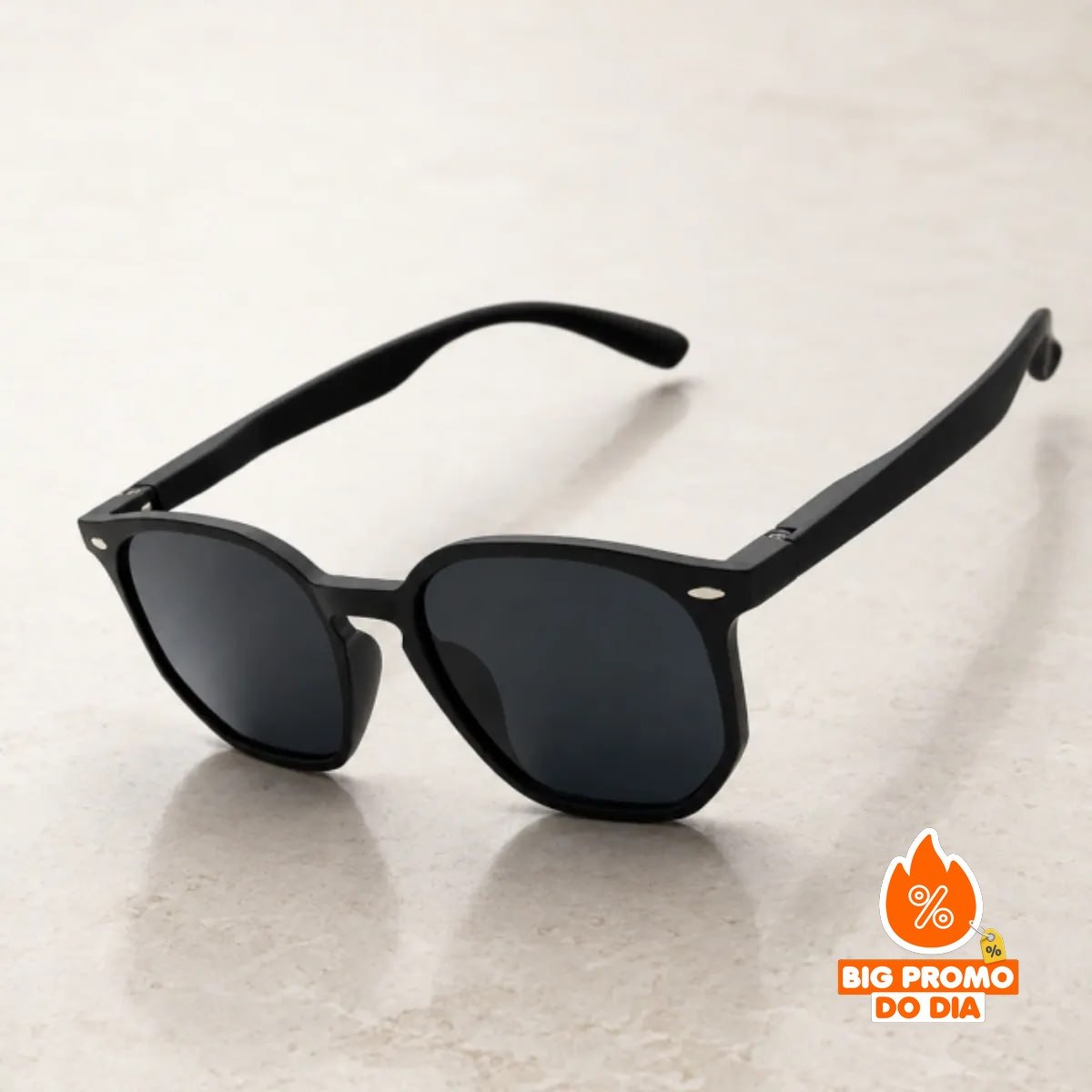 Óculos De Sol Hexagonal Proteção Uv400