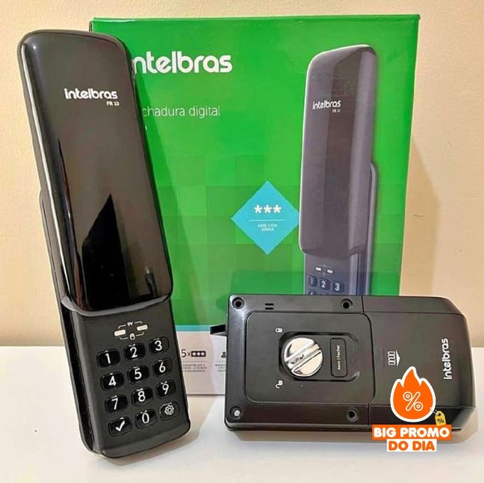 Fechadura Digital de Sobrepor com Senha FR 10 Preto Intelbras