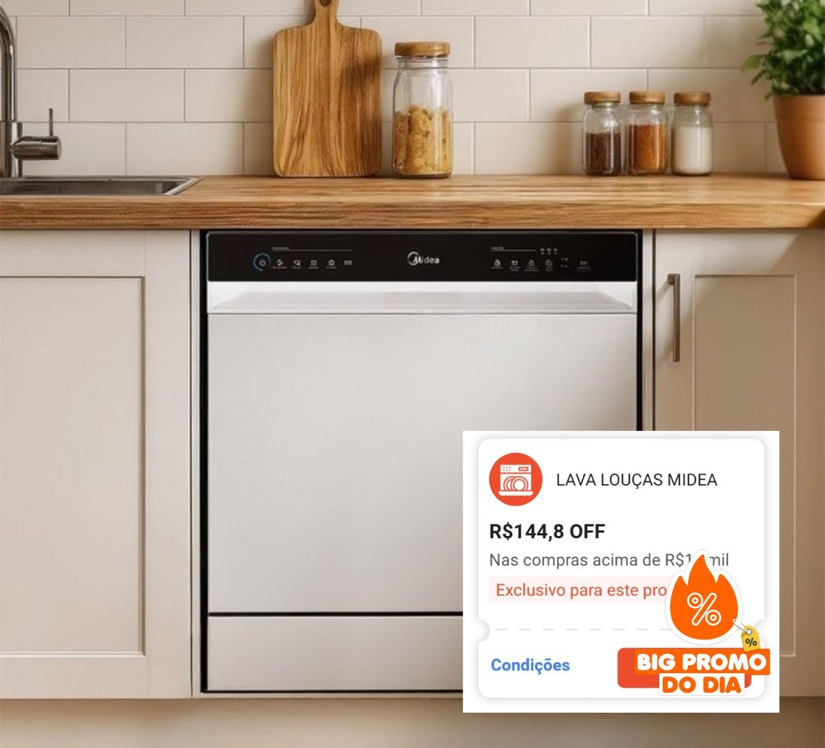 Lava Louca Midea 127V 8 Serviços DWA08B1