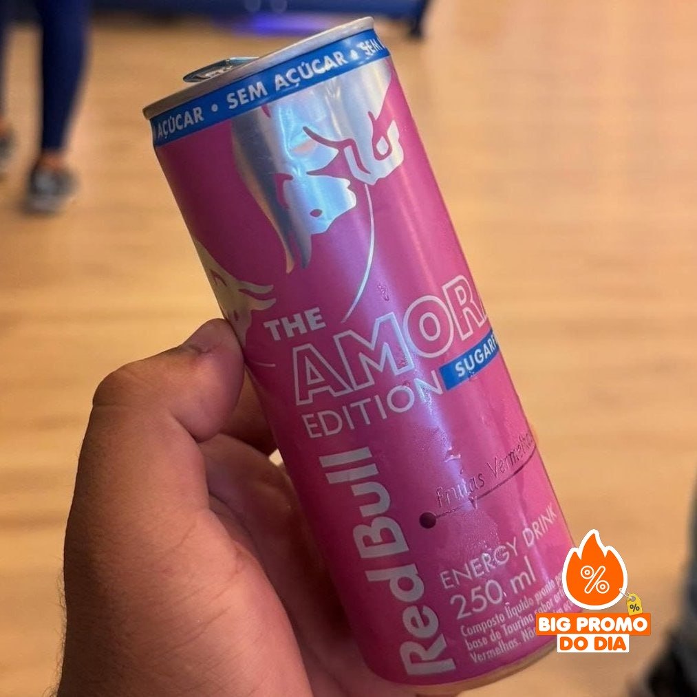 ️ 24 unid. Red Bull Amora, Frutas Vermelhas, Sem Açúcar, 250ml