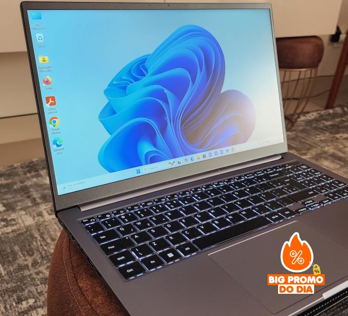 Samsung Notebook Galaxy Book4 Windows 11 Home, Intel® Core 5, 16GB, 512GB SSD, NVIDIA GeForce MX570, 15.6'' Full HD LED, FingerPrint