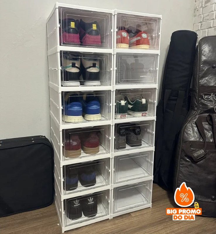 Sapateira Organizador Sapatos Empilhável Vertical 6 Andares