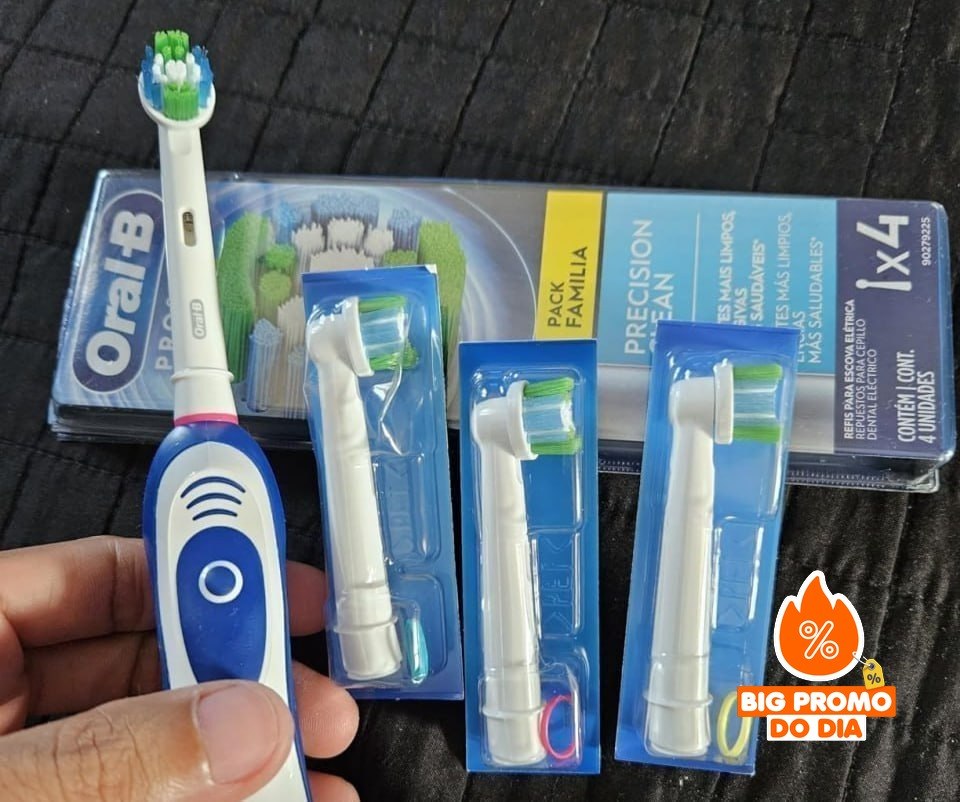 🪥 4 un. Refil para Escova Elétrica Oral-B Precision Clean