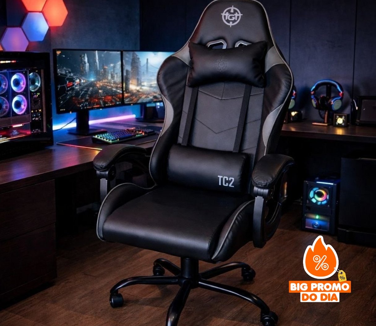 🪑 Cadeira Gamer Tgt Heron Tc2, Preto