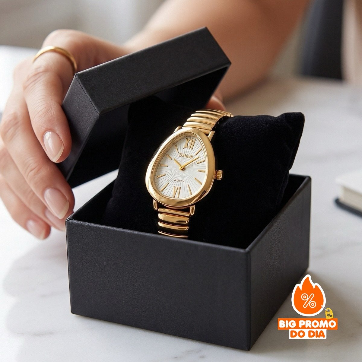 Relógio de Pulso Feminino Premium Bracelete Tulipa