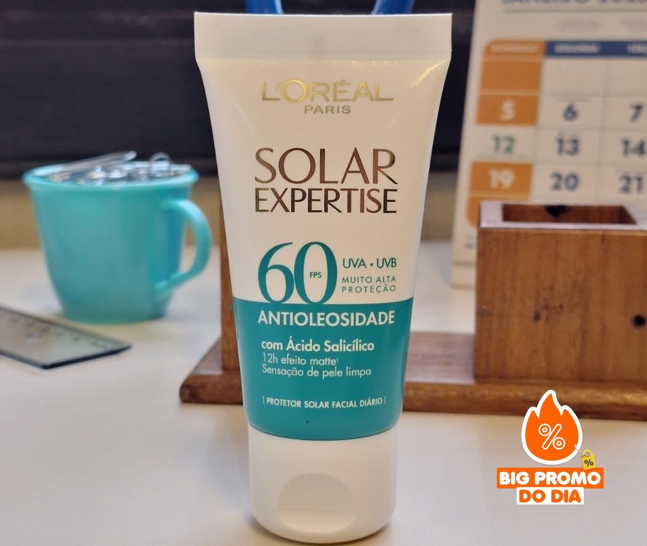 ️ Protetor Solar Facial Antioleosidade FPS60, Solar Expertise L'Oreal Paris, 40g