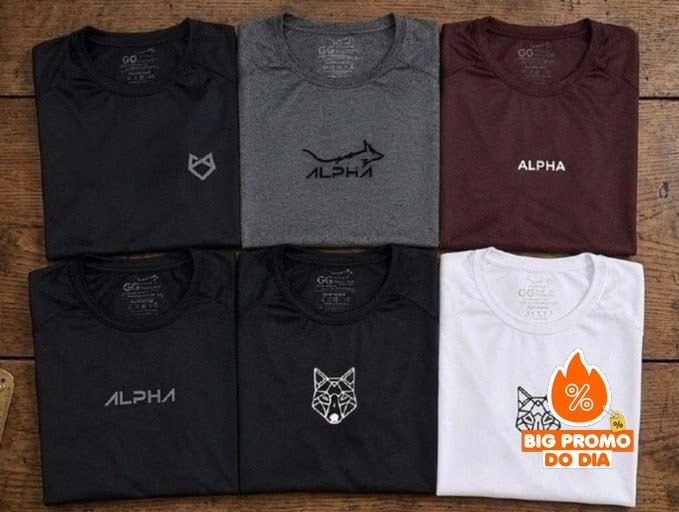 Kit 6 Camisetas Mais Procuradas Alpha