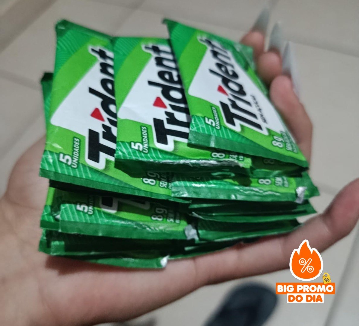 Chiclete Trident Menta Caixa com 21 unid