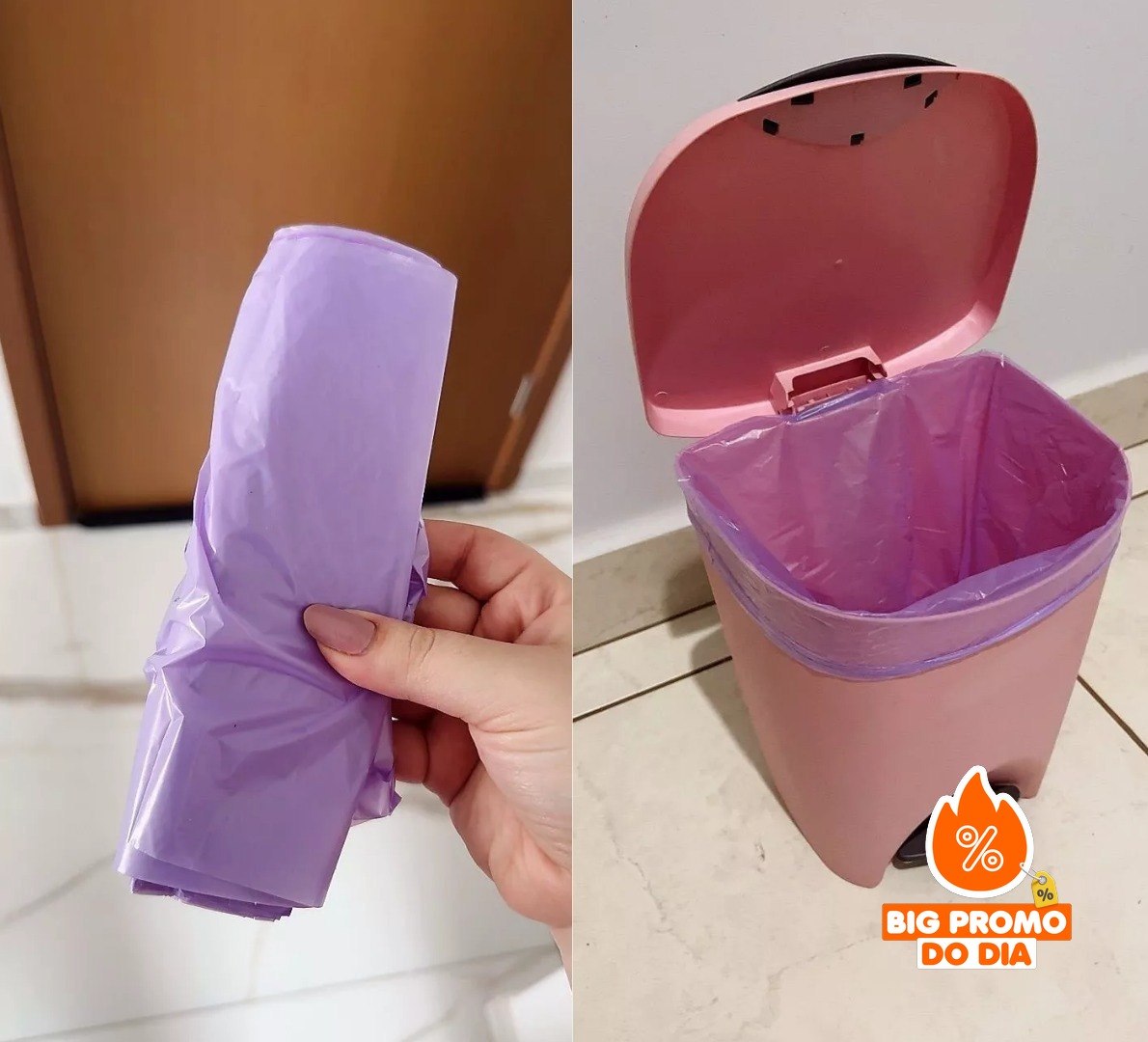 ️ Kit 4 Rolos de Sacos de Lixo 10L – 160 Unidades