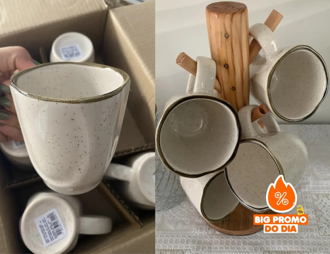 ️ Conjunto De 6 Canecas Ryo Maresia 260ml Oxford