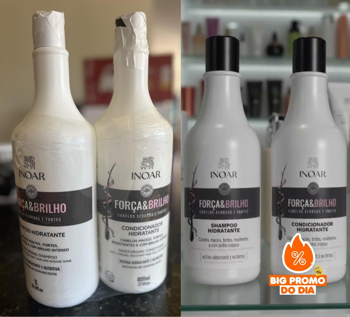 Kit Shampoo 1L E Cond 800ml Inoar Força & Brilho
