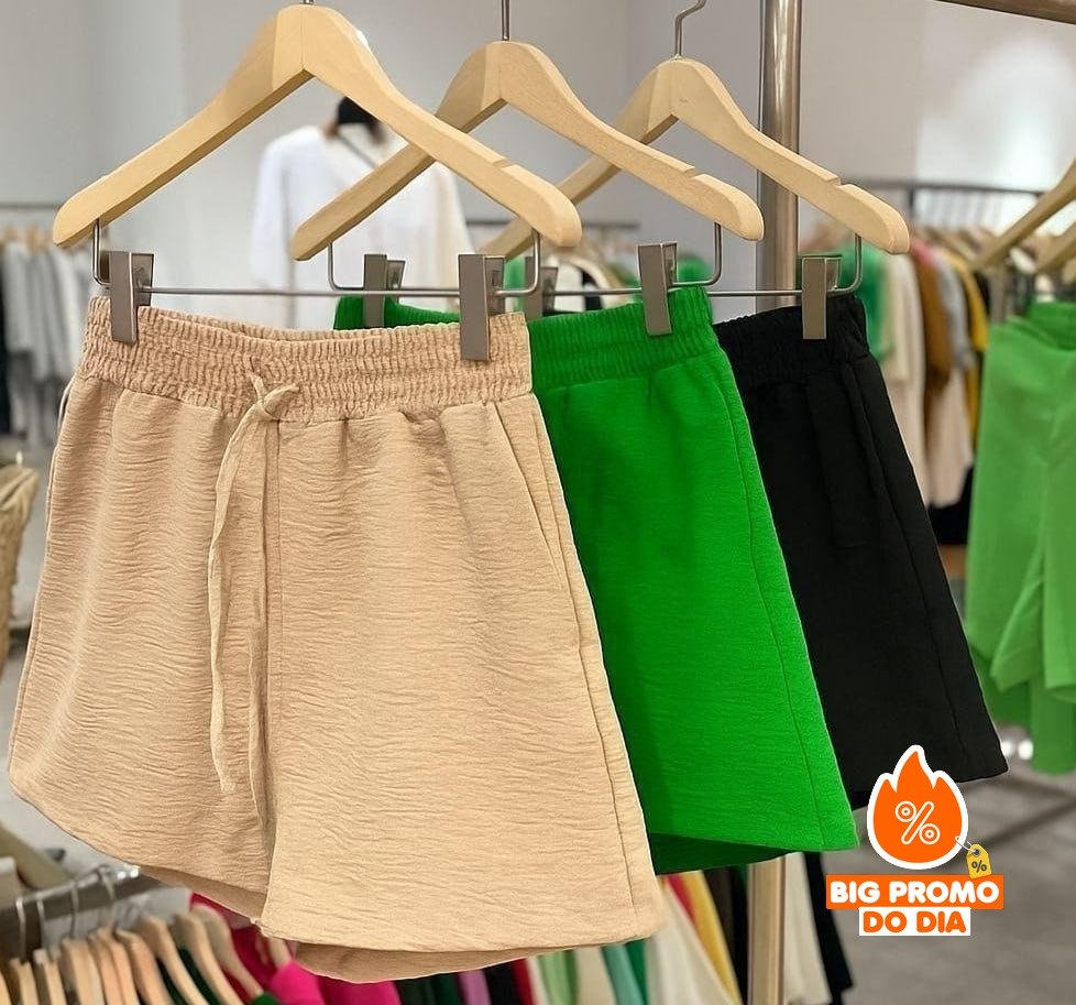 🩳 Kit 3 Shorts Feminino