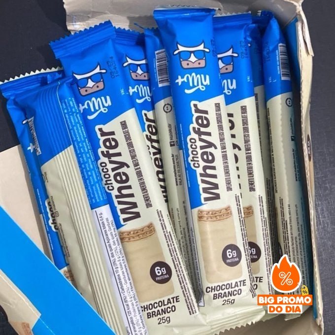 Mu Chocowheyfer Chocolate Branco 6g proteína- 12 Un