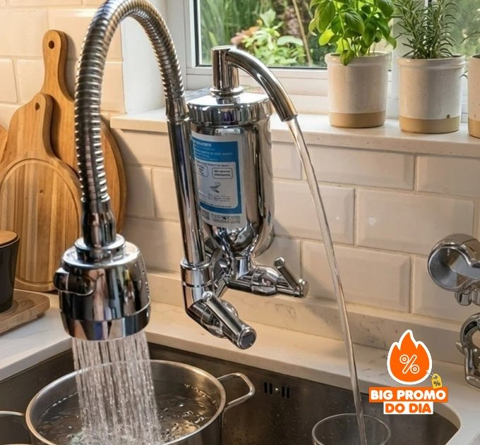 Torneira de cozinha duplo comando Filtros Duh Gourmet 1175 com filtro