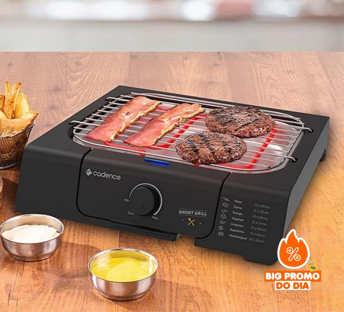 Churrasqueira Elétrica Cadence Short Grill | 127V