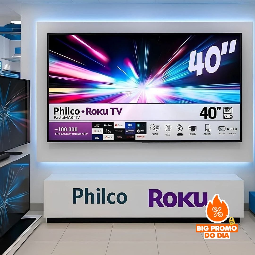 Smart Tv Philco 40" Full Hd Roku Tv Hdr10 Dolby Áudio