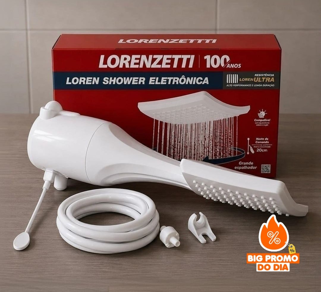 Chuveiro Lorenzetti Loren Shower Ultra Eletrônico Branco 5.5kw 127V