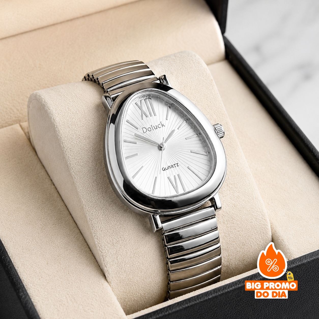 ⌚️ Relógio De Pulso Premium Aço Tulipa