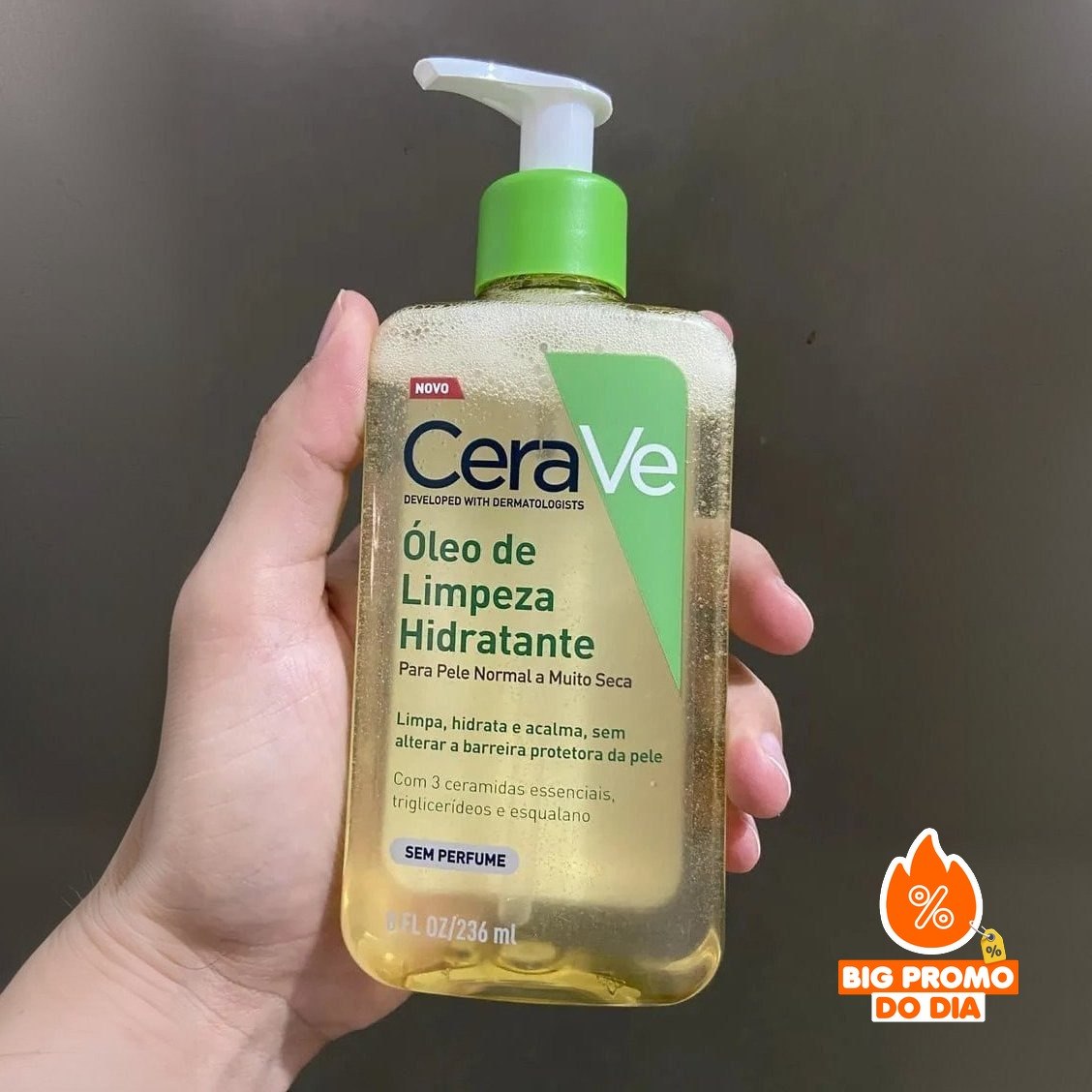 🫧 Óleo de Limpeza Cerave Hidratante para Pele Normal a Seca e Atópica 236mL