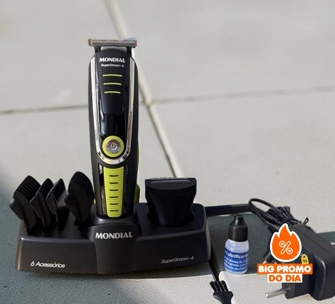 🪒 Aparador de Pelos Super Groom 06 Mondial 6W BG-04