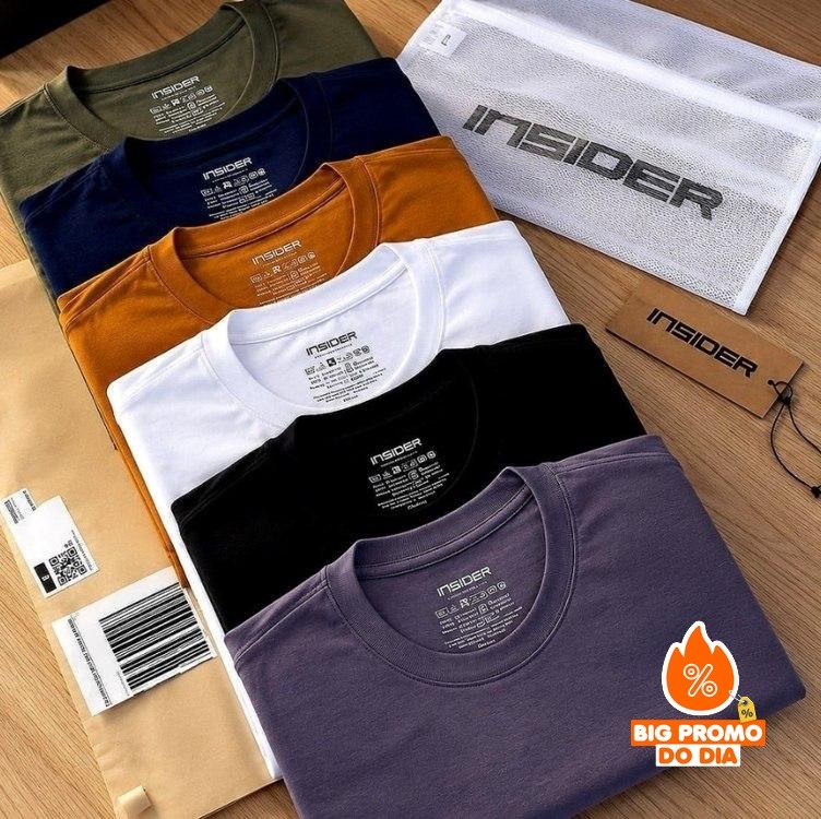 Camiseta Básica Masculina Tech Daily Insider - 96% Viscose e 4% Elastano