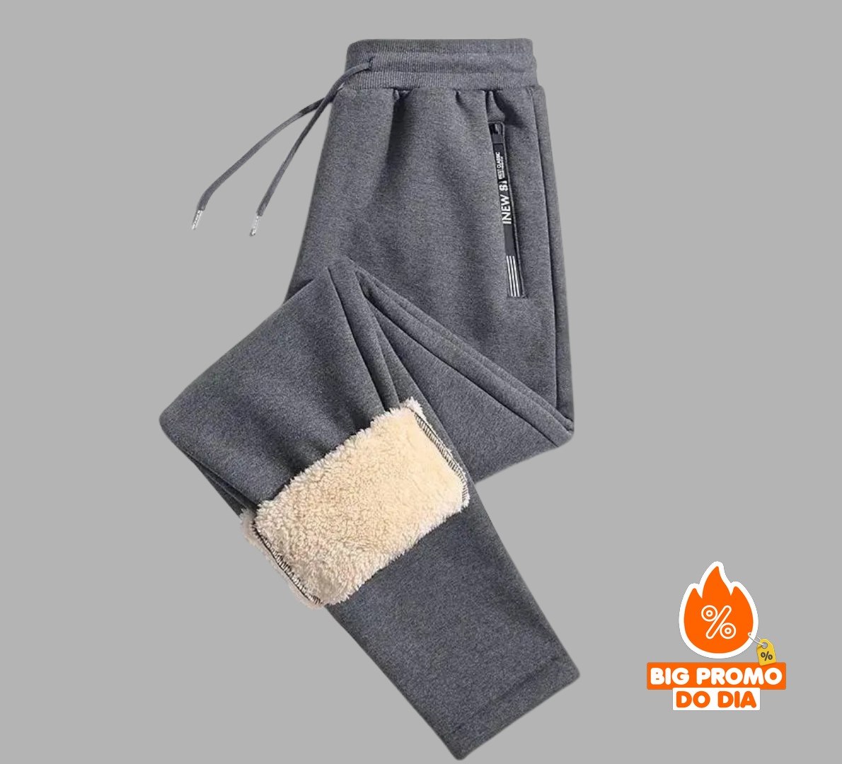 Calça Moletom De Lã Grossa