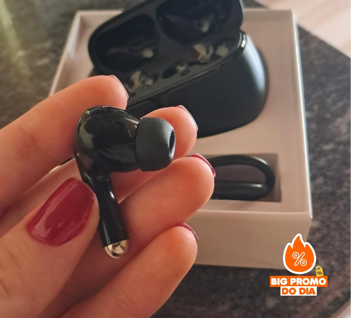 Fones de Ouvido Bluetooth (Preto)