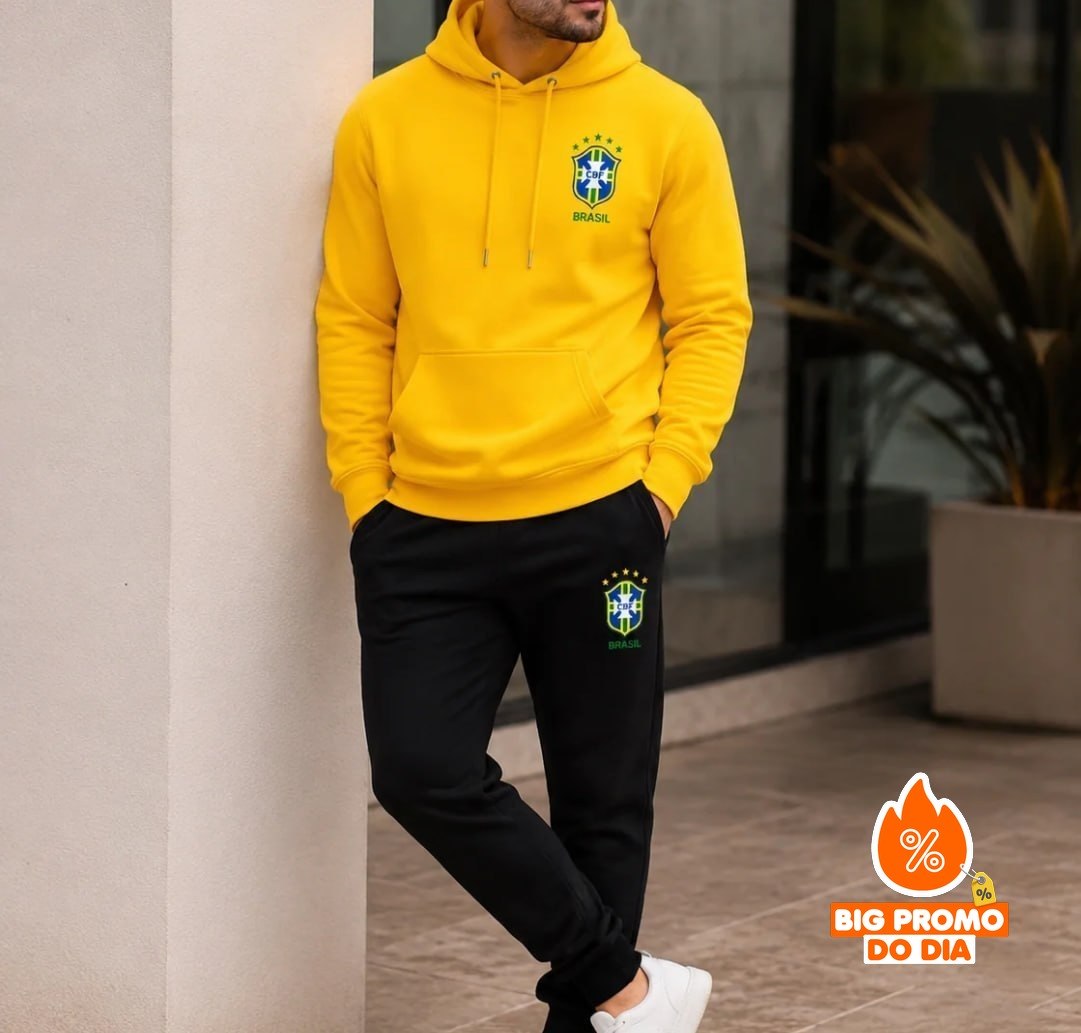 Conjunto Moletom Seleção Brasileira (4 Cores)