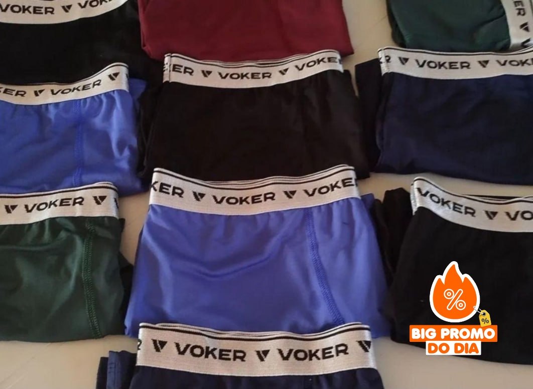 🩲 Kit 10 Cuecas Box Boxer Voker