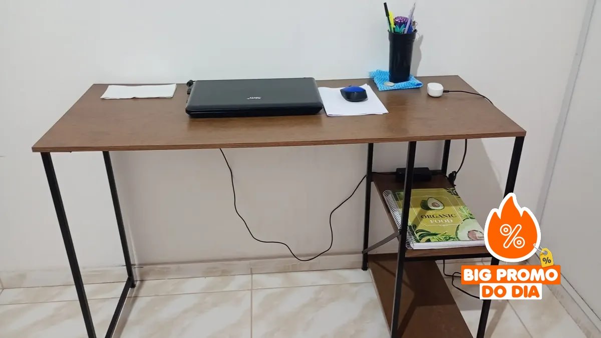 Mesa Escrivaninha Estilo Industrial 1,10m