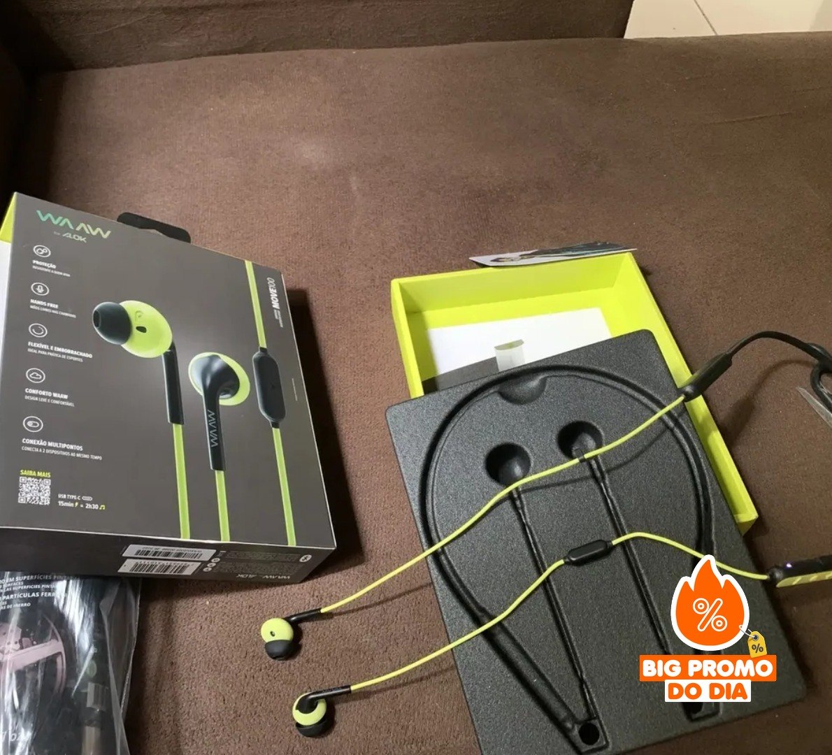 Fone De Ouvido Esportivo Bluetooth Waaw By Alok Move 100ebs