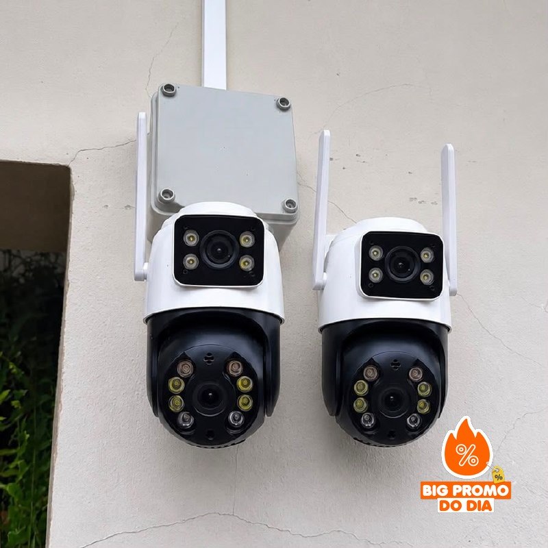 Kit 2 Camera Segurança A31 Icsee Prova D'agua Lente Dupla