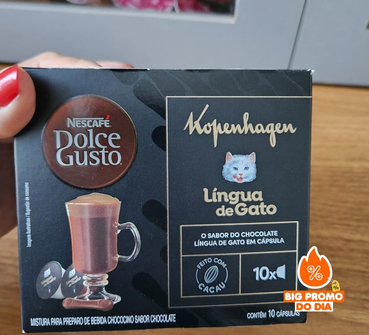 ️ Achocolatado em Cápsula Nescafé-Kopenhagen Língua de Gato- 10 cápsulas