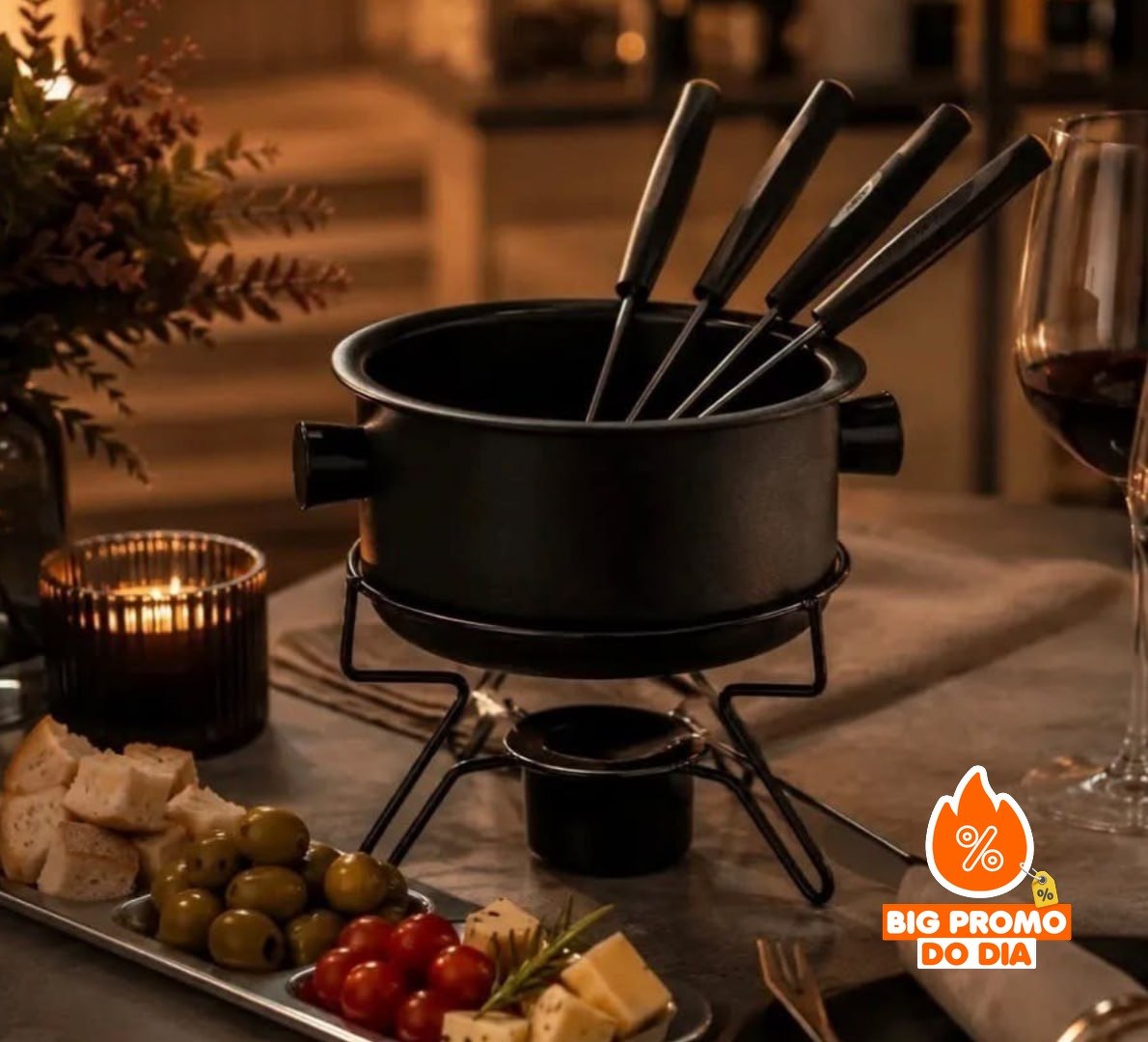 Aparelho Fondue com 7 Peças Antiaderente
