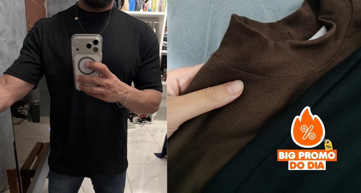 Kit 2 Camisetas Oversized Texturizadas