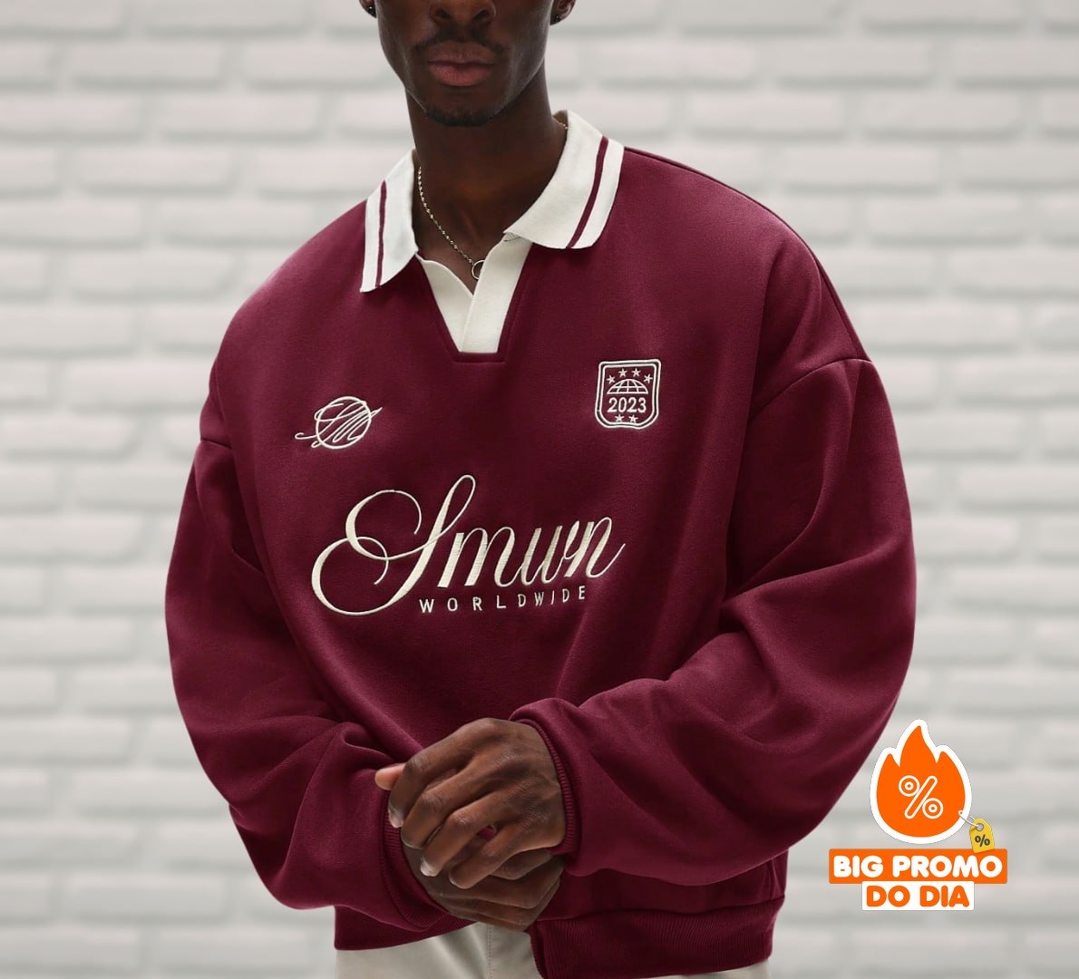Moletom Oversized de Gola Polo SUMWON