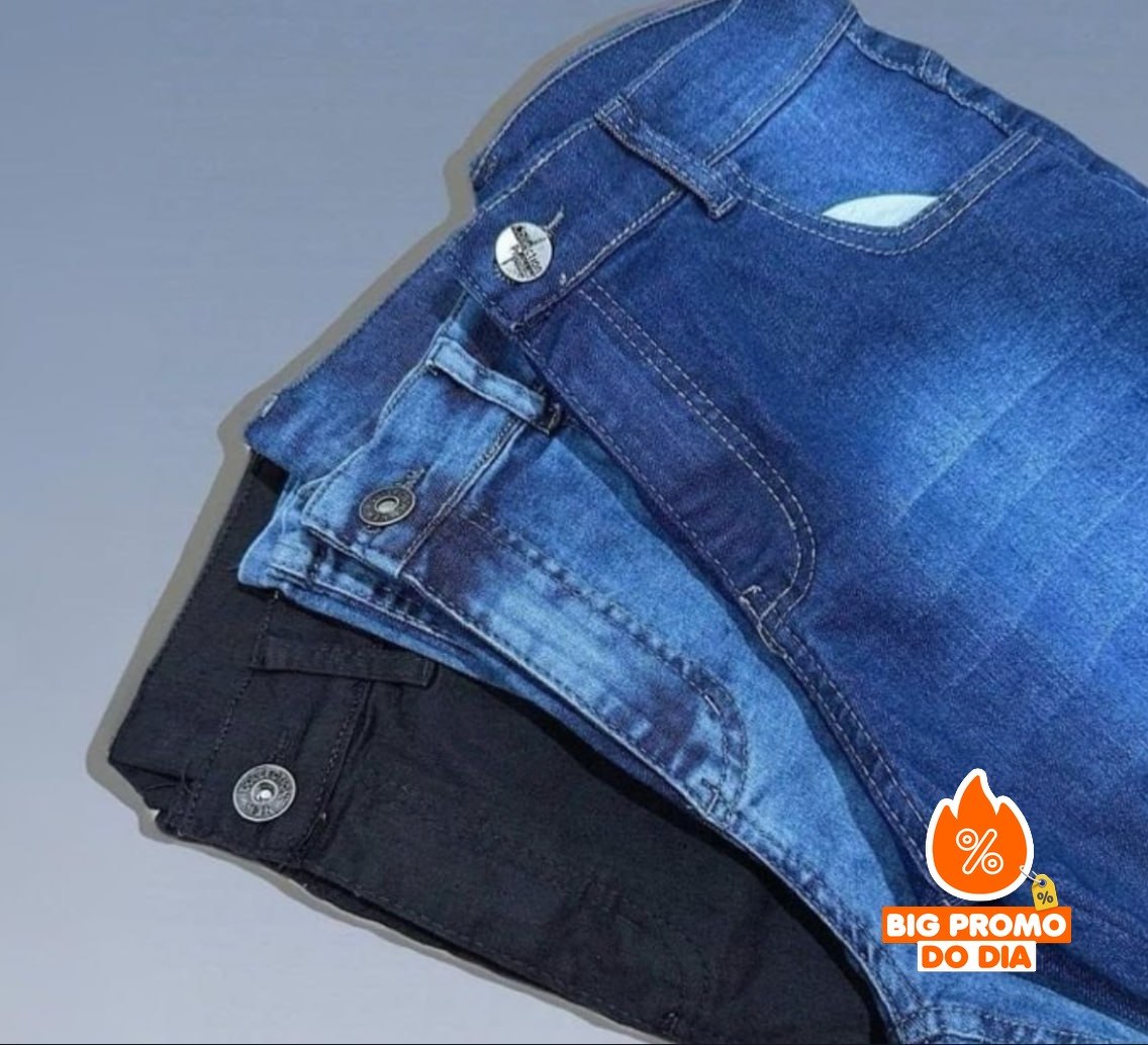 Kit com 3 Calças Jeans Skinny Tradicional