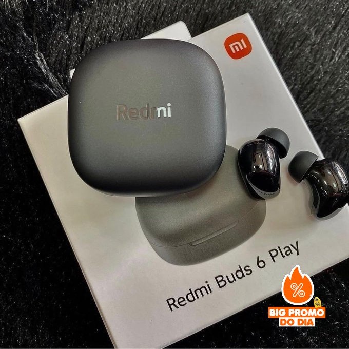 Fone De Ouvido Sem Fio Xiaomi Redmi Buds 6 Play Preto