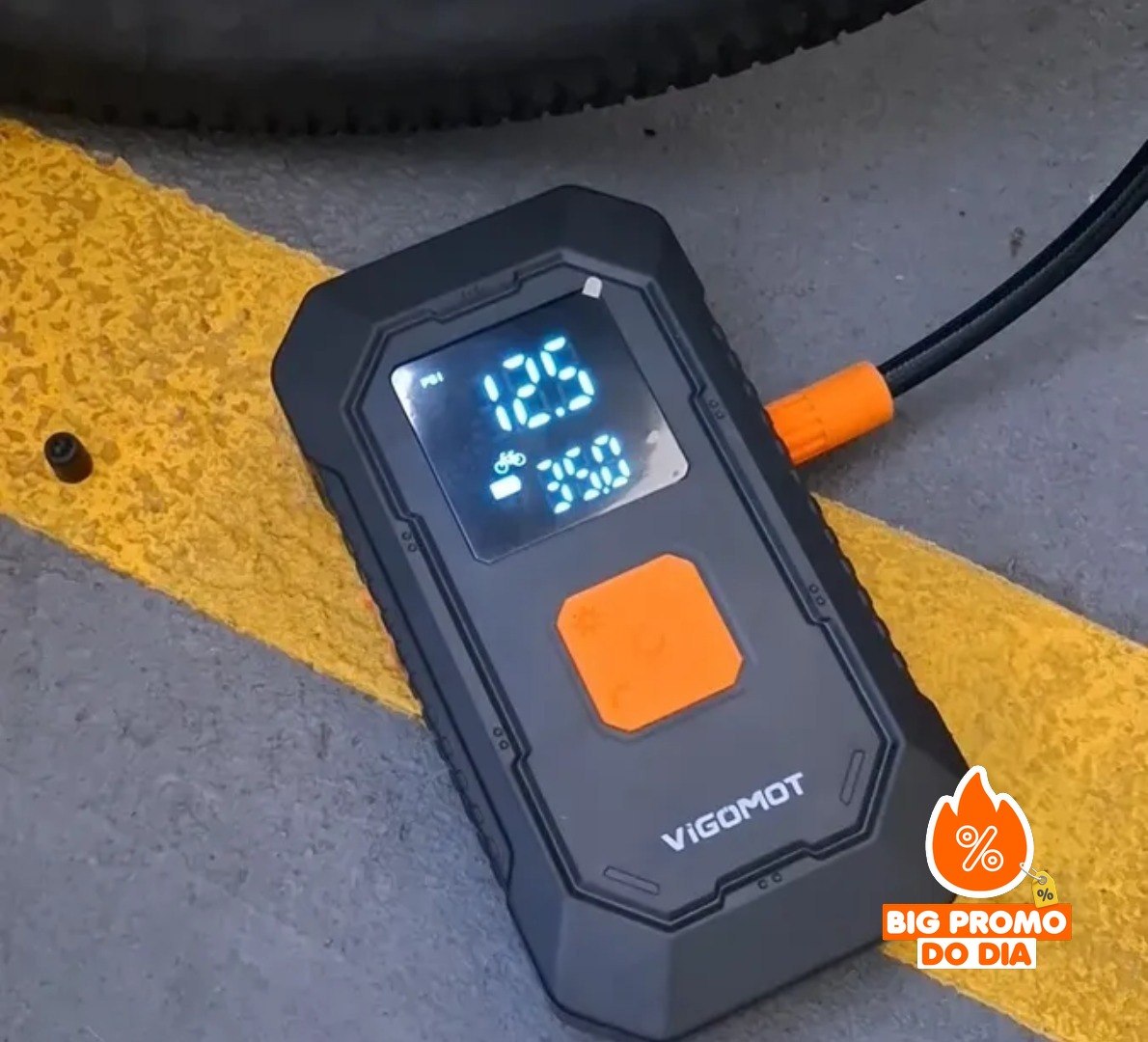 Auxiliar Partida Portátil Veicular Compressor Ar Emergência