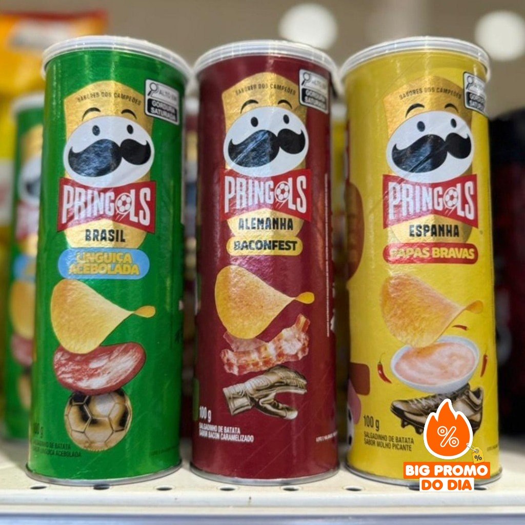 Batata Frita Pringles Tripack Especial Festa do Futebol