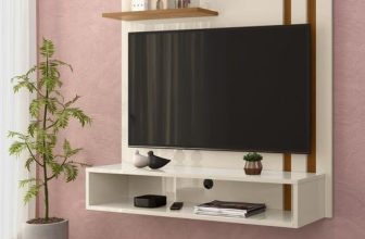 Painel Para TV 32 Polegadas Com 2 Nichos – LOJAS GK – AM cor: Off White
