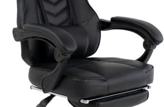 Cadeira gamer reclinável com apoio de pés Alien Healer Preta