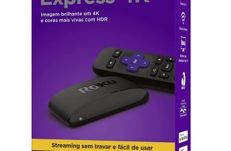 Roku Express 4K | Dispositivo de streaming para TV HD/4K/HDR compatível com Alexa, Siri e Google, controle remoto e cabo HDMI inclusos