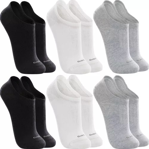 Kit 6 Pares Meias Soquete Invisível Lupo Algodão UnissexEstoque no Mercado Livre...