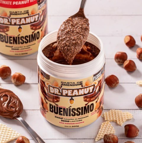Pasta de amendoim com whey protein bueníssimo 600g Dr. PeanutEstoque no Mercado ...