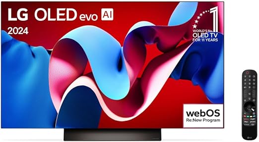 Smart TV 4K 65" LG OLED evo OLED65C4 Processador α9 Ger7 AI Painel 144Hz Intensi...